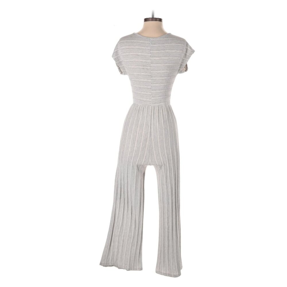 Caution To The Wind Gray Ribbed Knit Jumpsuit - size small - Picture 2 of 8